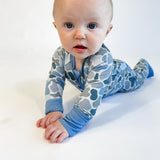 Convertible Zip Pajamas - Watercolor Camo