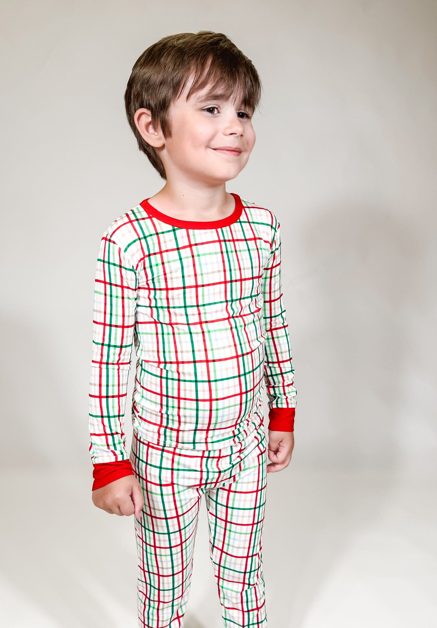 Festive Plaid - Long Sleeve/Pants PJs