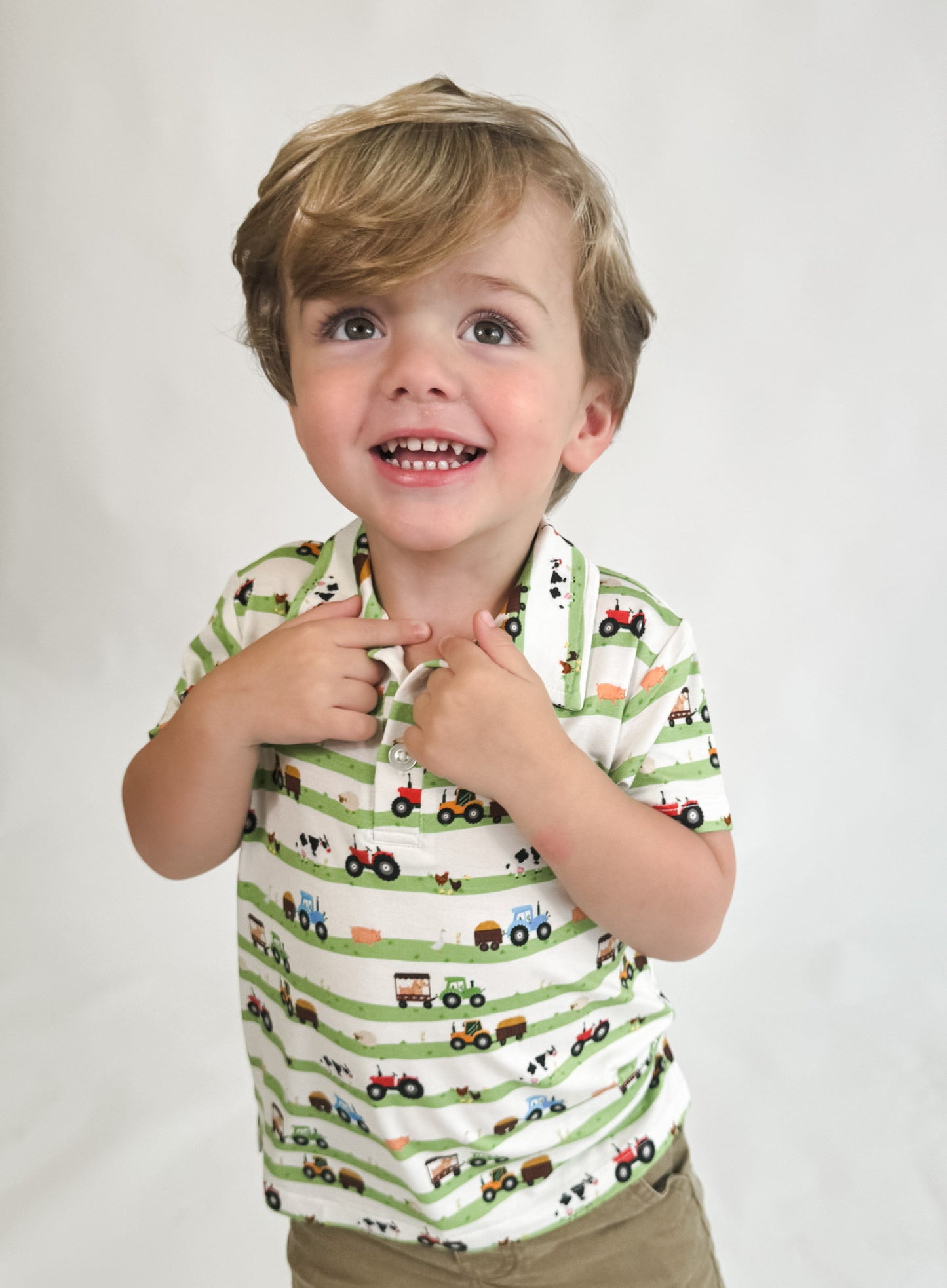 SS Polo Shirt - Farm Stripes