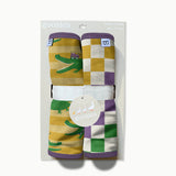 Burp Cloths Set of 2 (Mardi Gras Gators) FINAL SALE