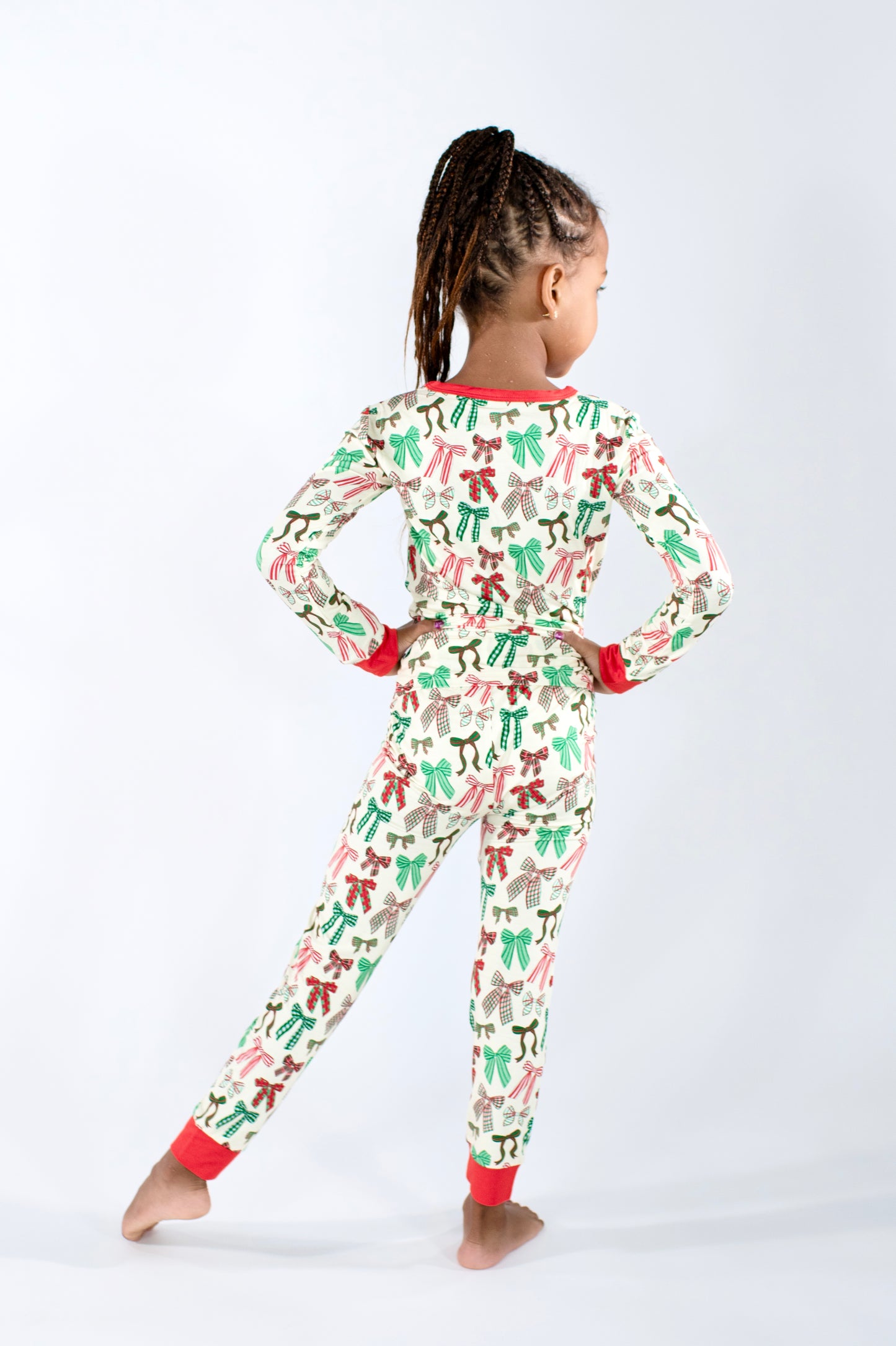 Holiday Bows - Long Sleeve/Pants PJs