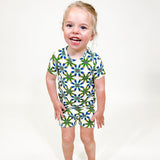 Two Piece PJs - Quilt Blue (FINAL SALE)