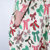 3/4 Dress - Holiday Bows