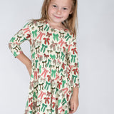 3/4 Dress - Holiday Bows