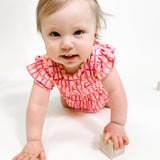 Flutter Bubble - Pink Wavy Plaid FINAL SALE