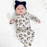Knotted Infant Gown - Oysters (0-3 mo)