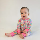 Convertible Zip Pajamas - Flower Fields