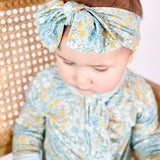 Convertible Zip Pajamas - Blue Meadow