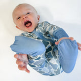 Convertible Zip Pajamas - Watercolor Camo