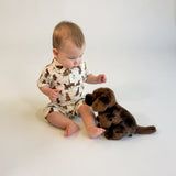 SS Polo Romper - Labradors