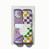 Burp Cloths Set of 2 (Mardi Gras Boots) FINAL SALE