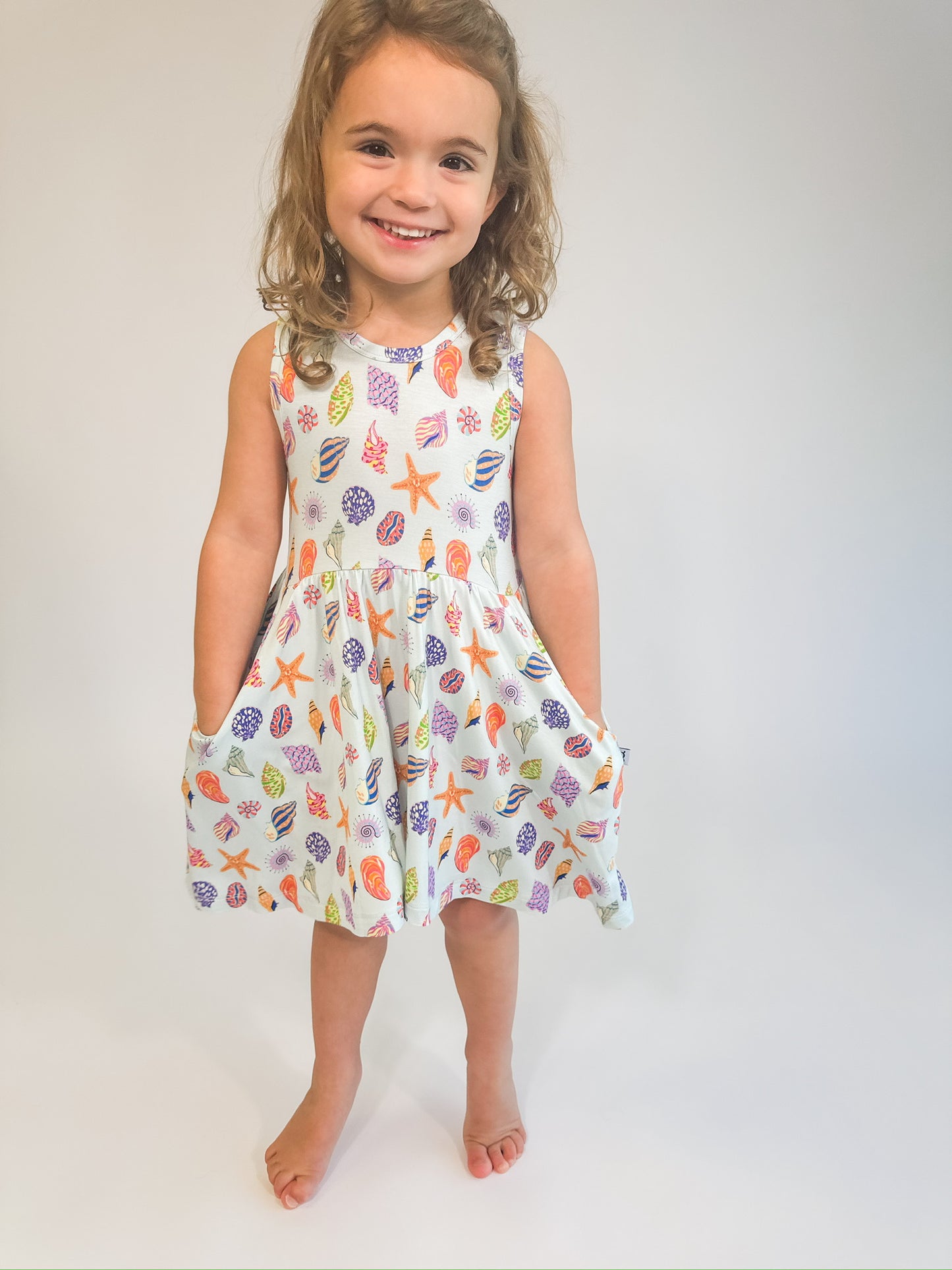 Sleeveless Dress - Seashells