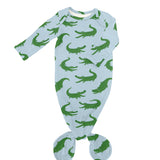 Knotted Gown - Blue Alligators