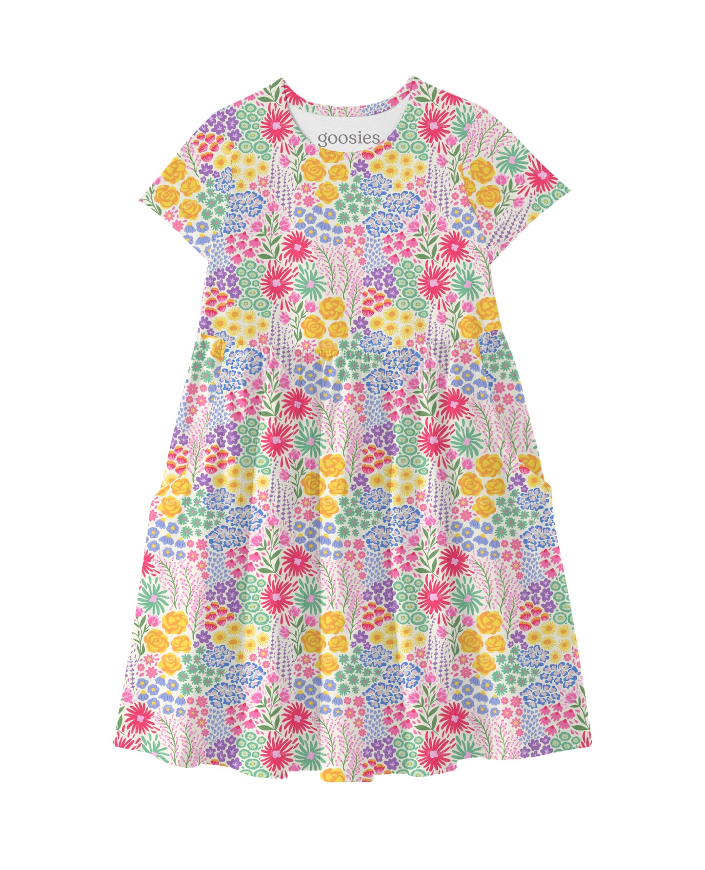 SS Pocket Dress - Flower Fields