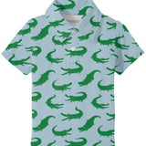 SS Polo Shirt - Blue Alligators