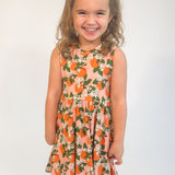 Sleeveless Dress - Orange Blossoms