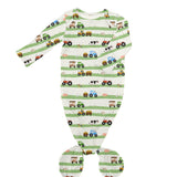 Knotted Gown - Farm Stripes