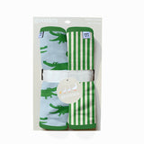 Burp Cloth Set - Blue Alligators
