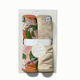 Burp Cloth Set - Orange Blossoms