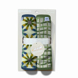 Burp Cloths Set of 2 (Quilt Blue/Green Wavy Plaid) FINAL SALE
