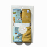 Burp Cloths Set of 2 (Boots & Stars)