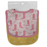 Bib Set of 2 (Boots & Bows)