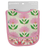 Bib Set - Pink Block Flower