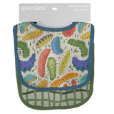 Bib Set of 2 (Caterpillars/Green Wavy Plaid) FINAL SALE