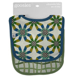 Bib Set of 2 (Quilt Blue/Green Wavy Plaid) FINAL SALE