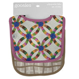 Bib Set of 2 (Quilt Pink/Tan Wavy Plaid) FINAL SALE