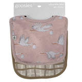 Bib Set of 2 (Stork Pink/Tan Wavy Plaid)