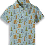 Short Sleeve Polo Shirt - Boots & Stars