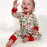 Convertible Zip Pajamas - Holiday Bows