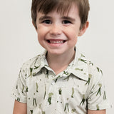 Short Sleeve Polo Shirt - Golf Sketch