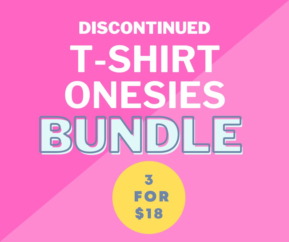 T-shirt Onesies 3-Pack Bundle (Discontinued Girl Prints)