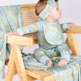 Convertible Zip Pajamas - Blue Meadow