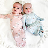 Knotted Infant Gown - Stork (Pink)