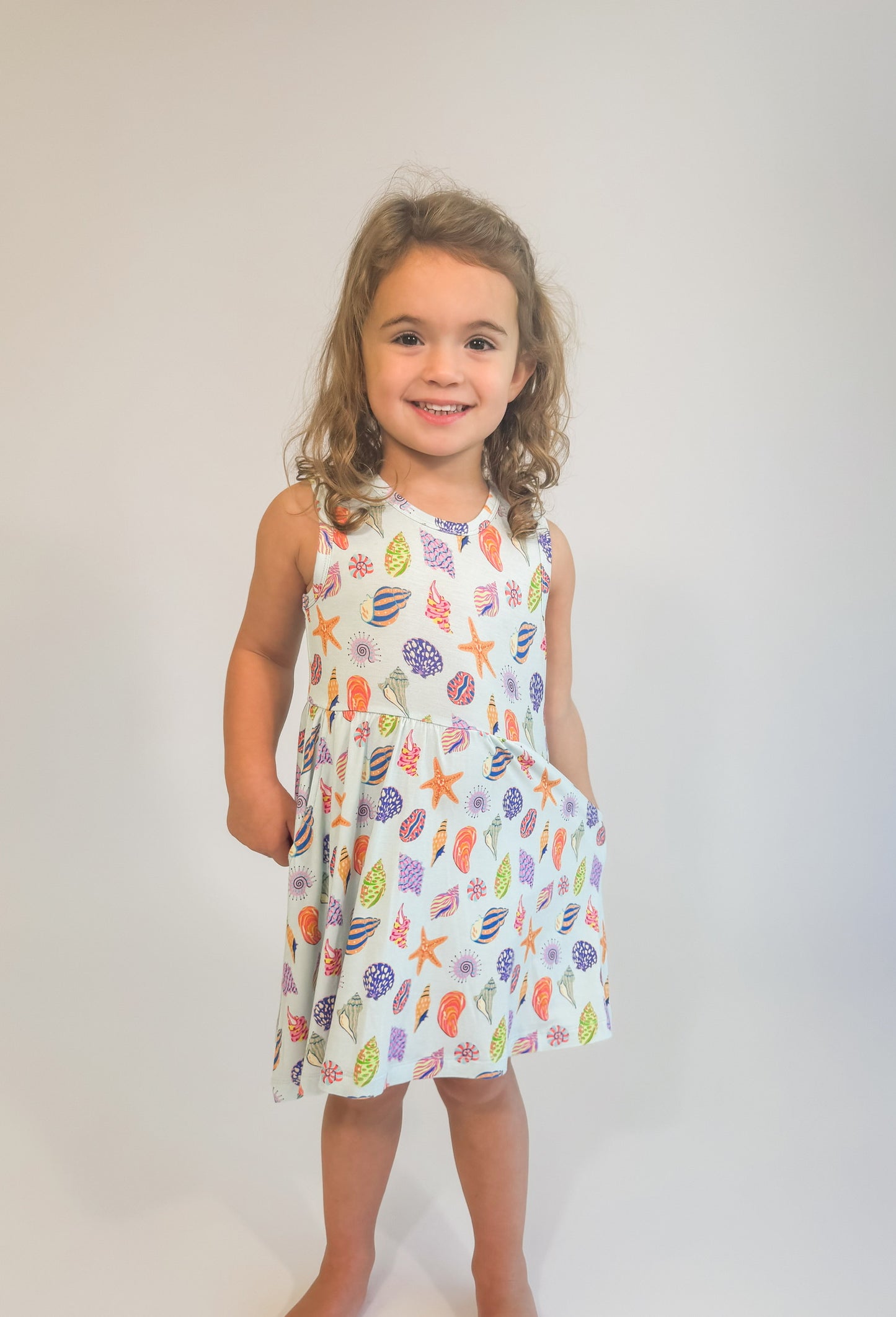 Sleeveless Dress - Seashells