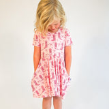 SS Pocket Dress - Boots (Pink)