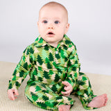 LS Polo Romper - Evergreen Camo