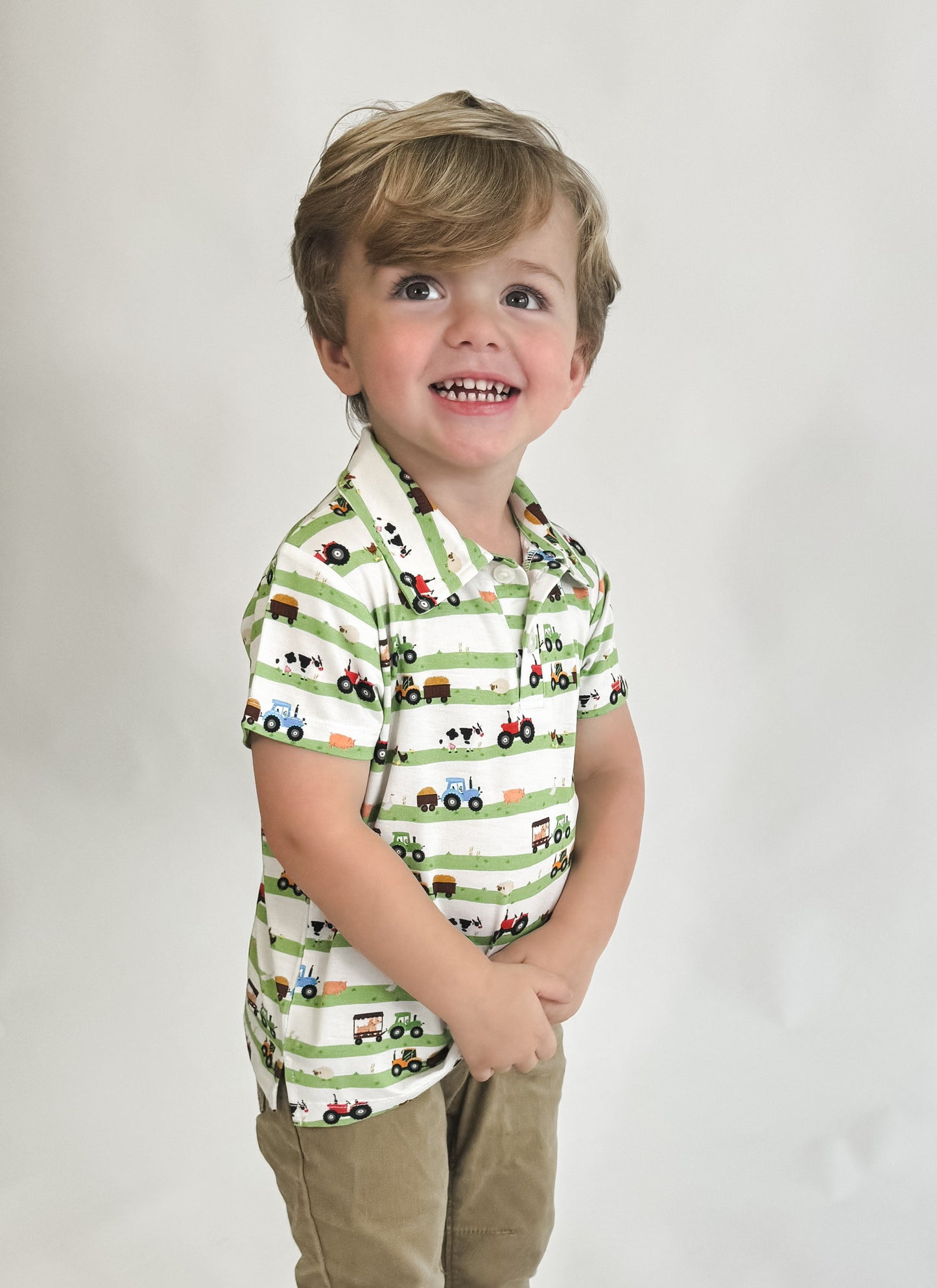 SS Polo Shirt - Farm Stripes