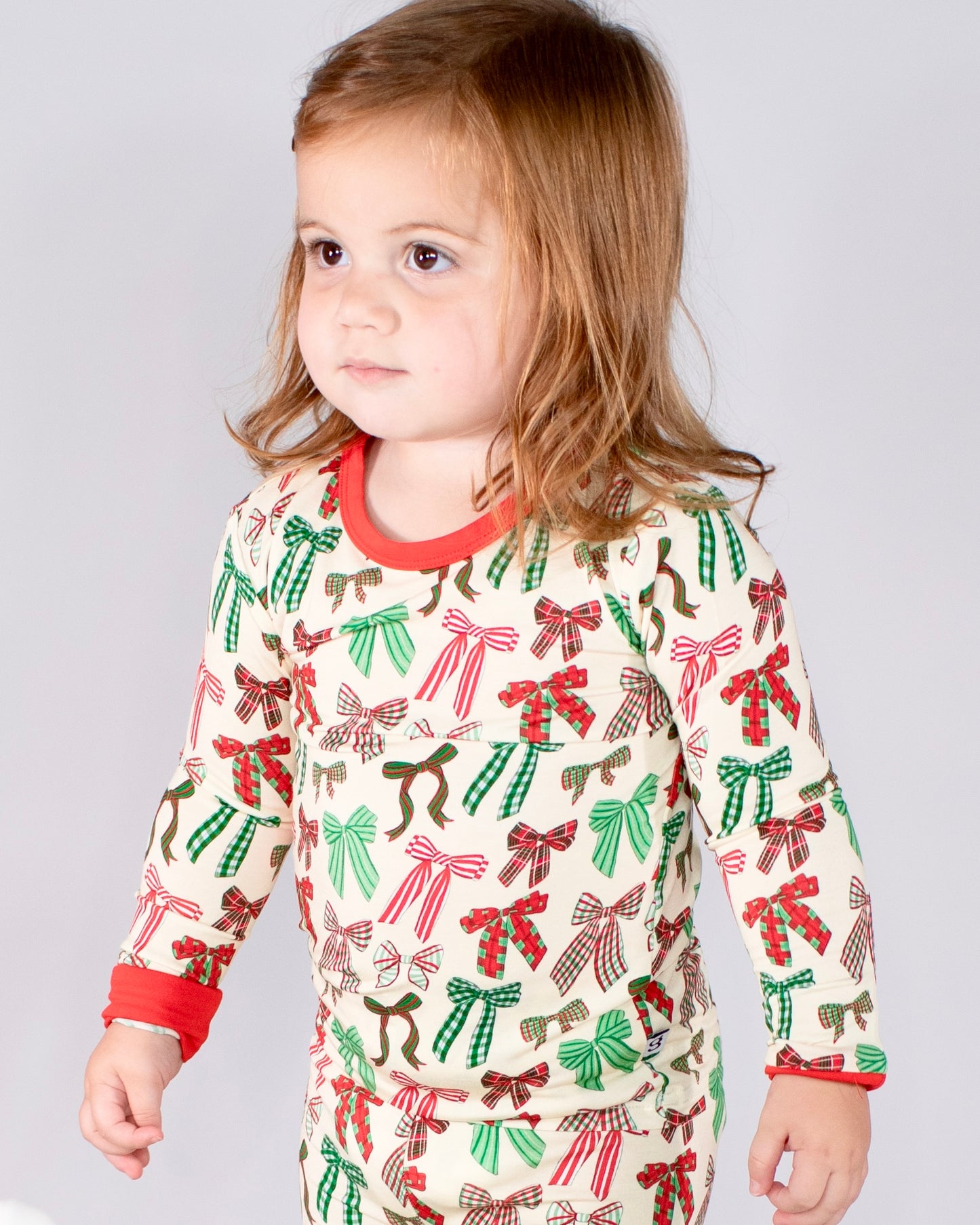 Holiday Bows - Long Sleeve/Pants PJs