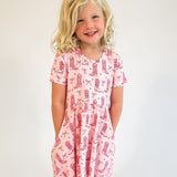 SS Pocket Dress - Boots (Pink)