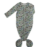 Knotted Infant Gown - Pebble Camo