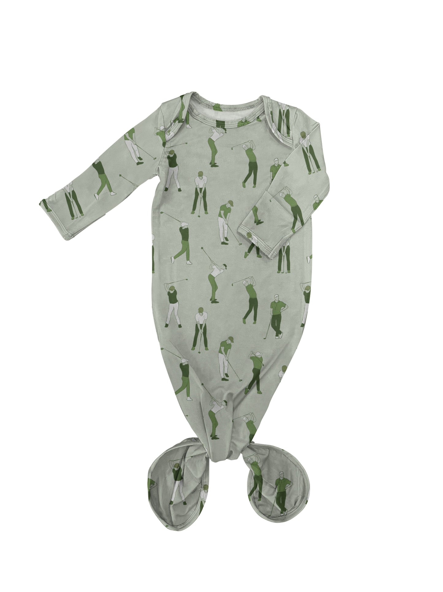 Knotted Infant Gown - Golf Sketch