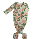 Knotted Infant Gown - Magnolias