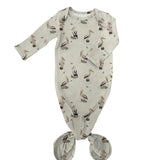 Knotted Infant Gown - Pelicans (Final Sale)
