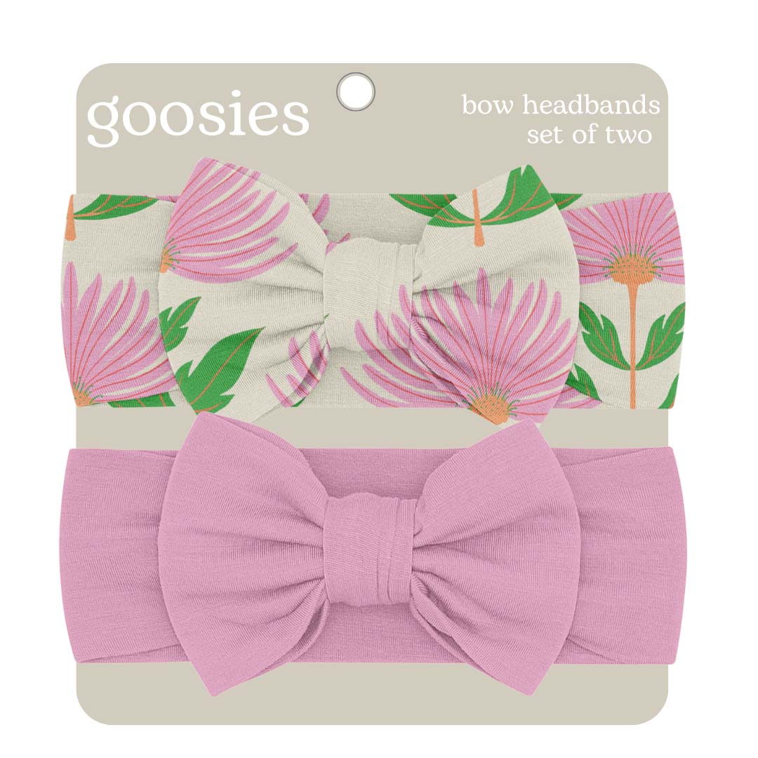 Headband Set - Pink Block Flower