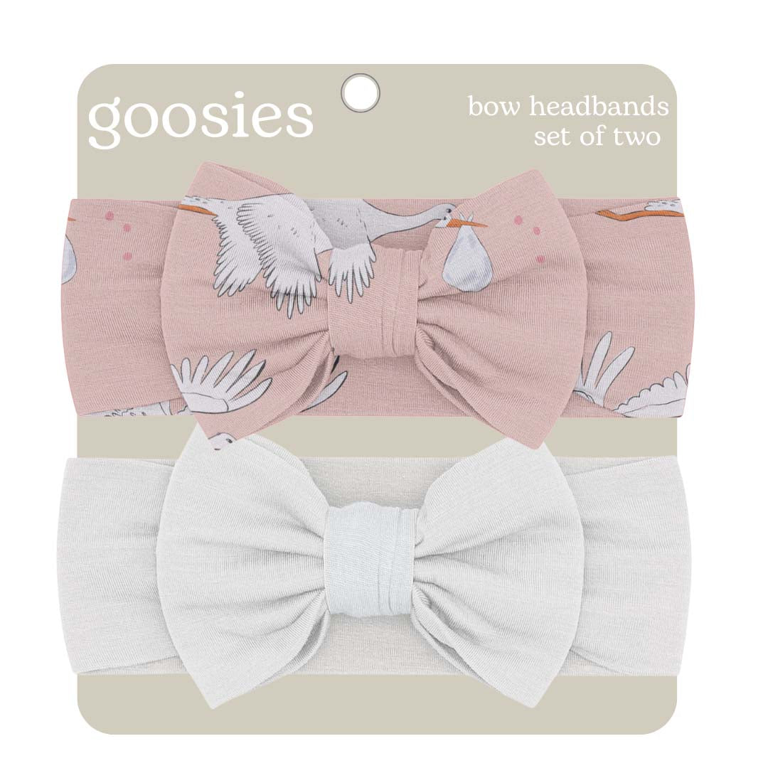 Headband Set - Storks Pink