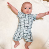 Henley Shortall - Blue Wavy Plaid (FINAL SALE)